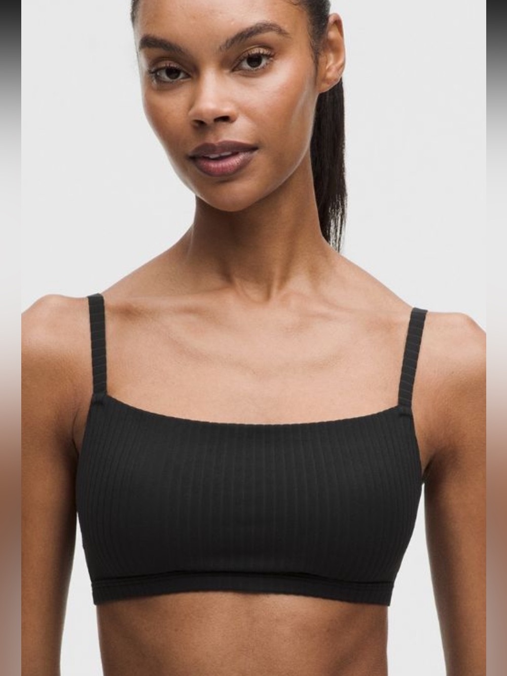 Ribbed Cami-Strap Bra B/C